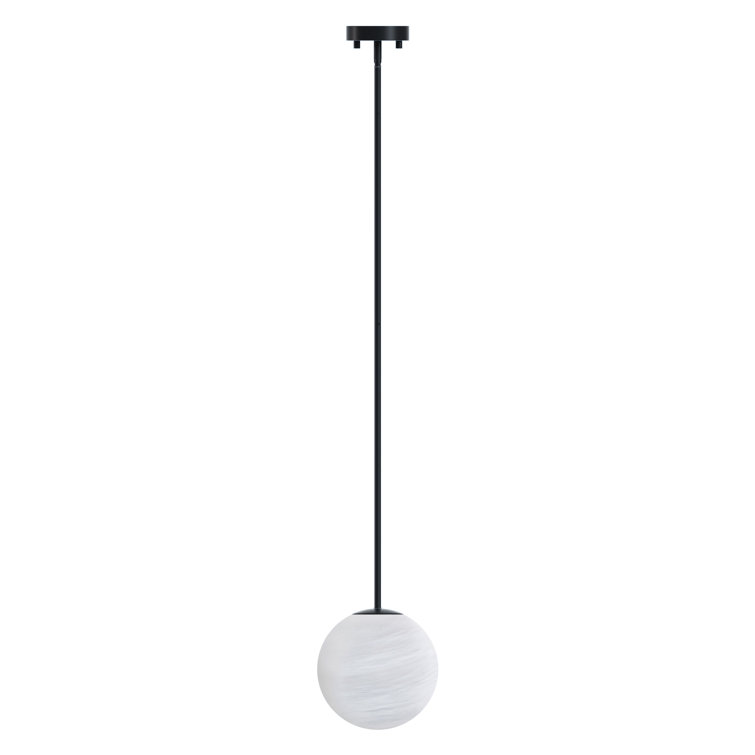 1-Light  Single Moon Globe Pendant For Hallway/Dining Room