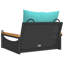 Banc pivotant en poly avec rotin 24,8 po x 24,4 po x 15,7 po Ebern Designs-297929161