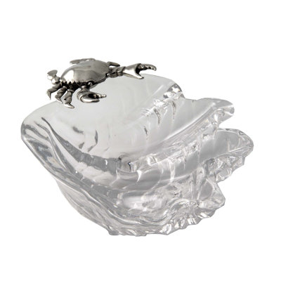 Bol à dessert en forme de coquille de palourde en verre soufflé à la main Sea and Shore