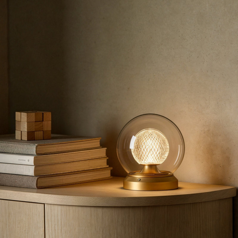CORE 6.4"H Gold LED Moden Table Lamp  with 4 Levels Touch Dimmable with Memory