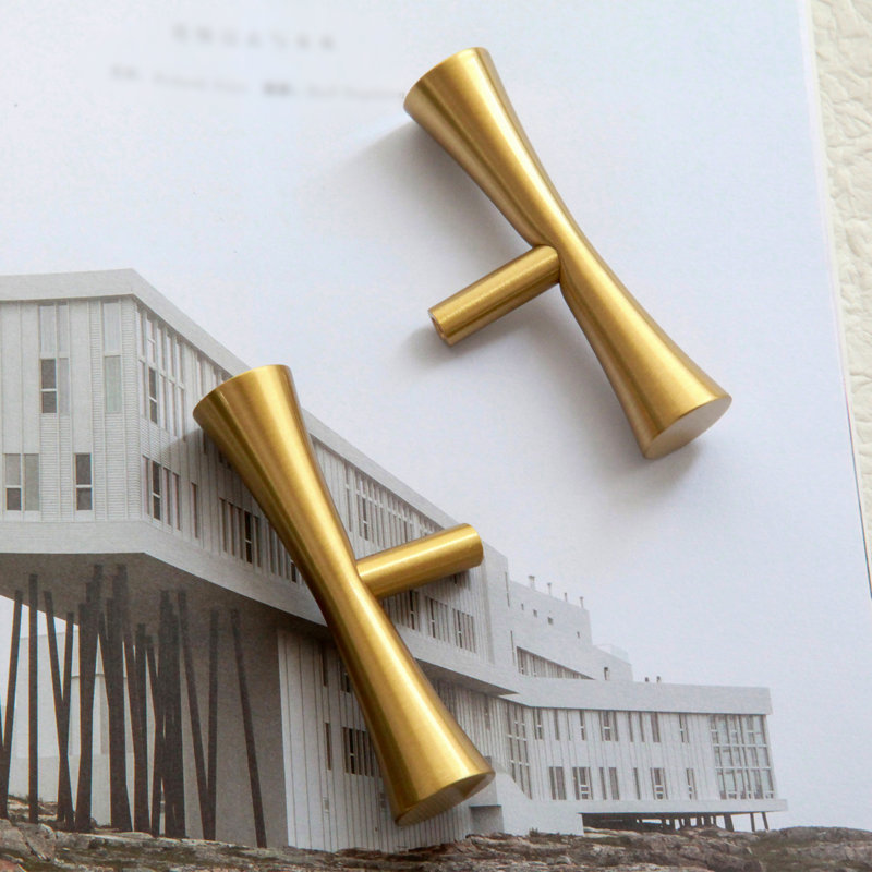 Ravenna 3.2" Length Bar Knob Multipack, Brushed Brass