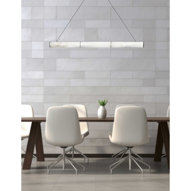 Luminaire suspendu linéaire à DEL Reuben, Noir mat