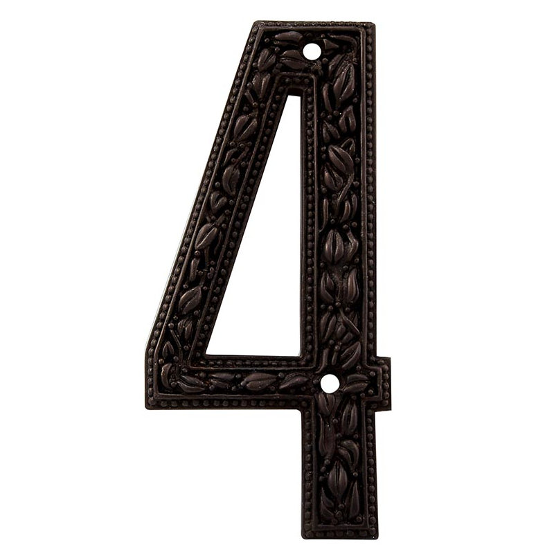 5 po. Numéro de maison San Michele, Bronze frotté à l'huile, 4