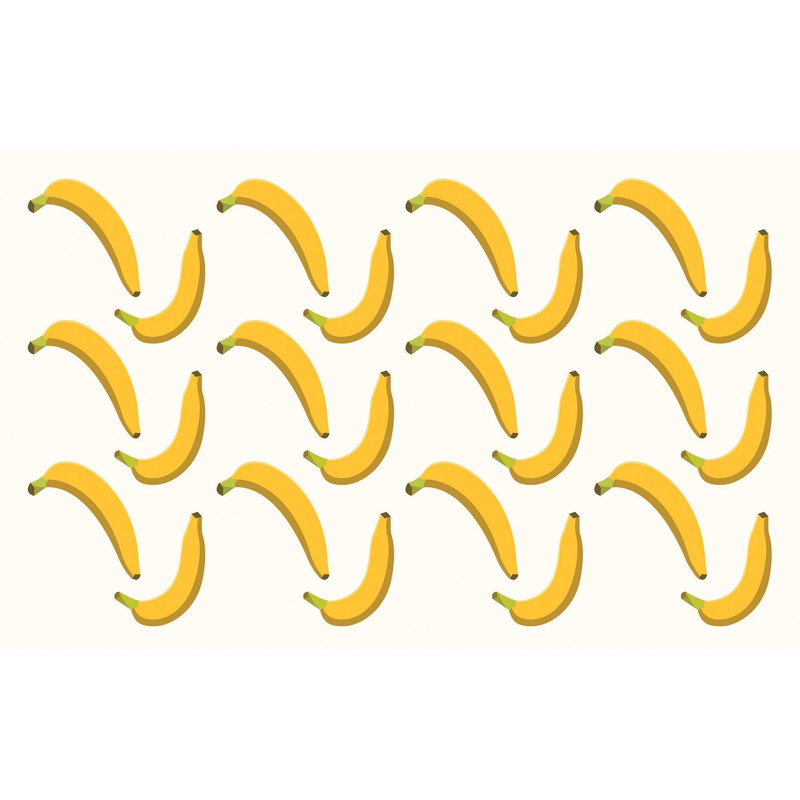 Papier peint de qualité supérieure - Motif de banane, L 40 po x l 60 po