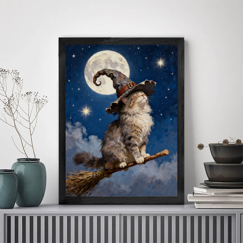 Reproduction d'art encadré noir rétro, H 11 po x l 9 po