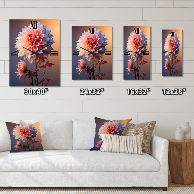 Horloge murale Coral Dahlia Dance III - Dahlia, Moyen