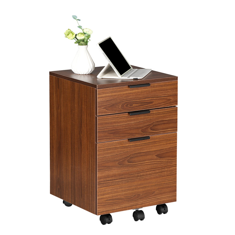 Horace 3-Drawer Vertical Filing Cabinet, Brown