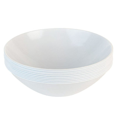 Bols ronds en plastique blanc 16 oz Ecoqualité pour 120 invités