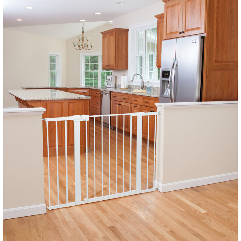 White Extra Tall & Wide Pressure Mounted Baby Gate