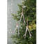 Ornement en forme de corne en aluminium - 10 po x 6,5 po - Argent