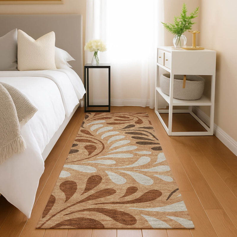 Machine Washable Indoor/Outdoor Chantille ACN2411 Botanical Rug, Runner 2'3" x 7'6"
