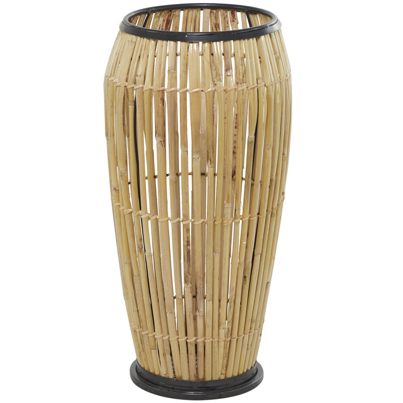Vase en osier naturel Cole and Grey, H 22,15 po x l 11,25 po x P 11,25 po