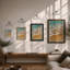 Turquoise Shoreline Coastal - Print-356294643-356294641