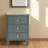 25'' H Joe Pine End Table - 3 Drawer Nightstand with Silver Pulls, Stylish Farmhouse Bedroom Storage-24723377