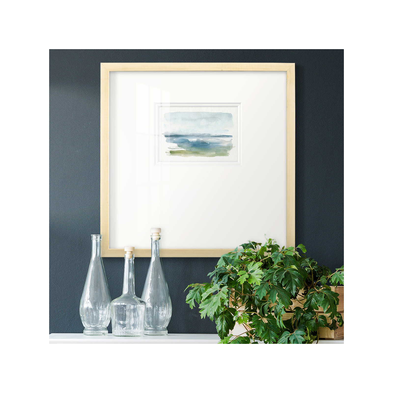 Coastline Splash IV, 21" H x 21" W x 1.125" D, Natural