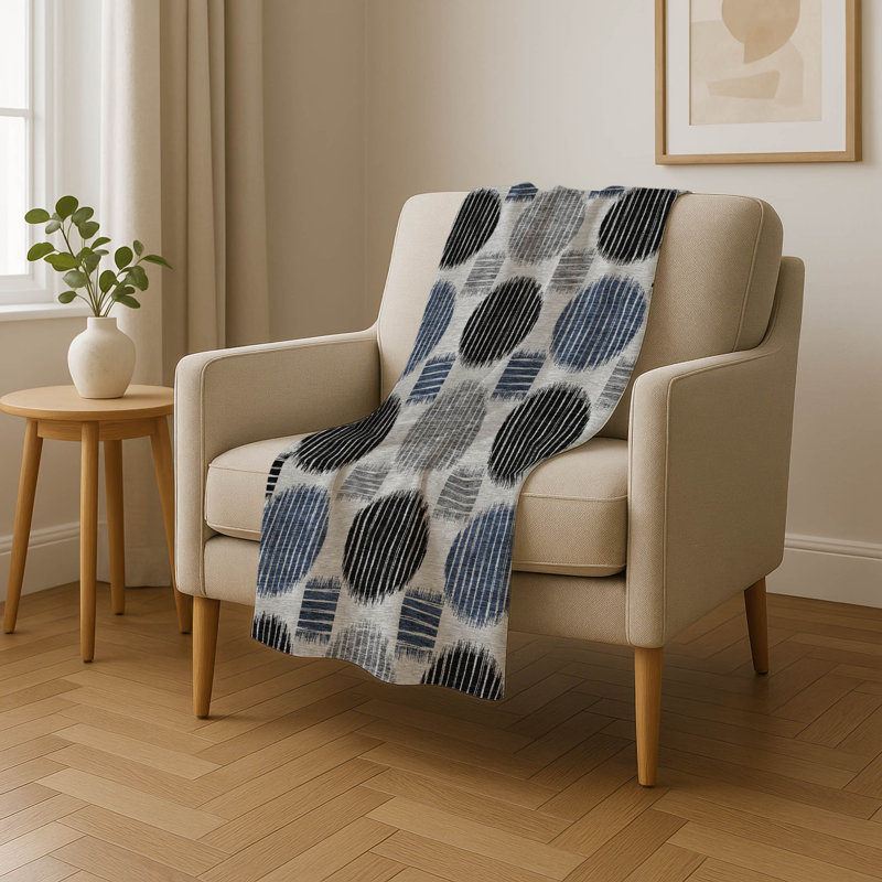 Jeté géométrique Addison Sherpa ASB900, Gris
