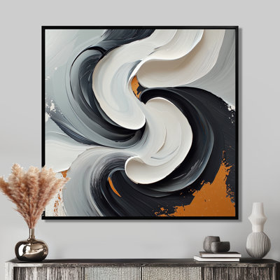 «Nyonna Abstract Perspectives Of The Dark And The Light IV» - Art mural moderne transitionnel abstrait