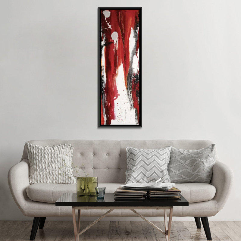 «Tango III», reproduction d'impression sur toile tendue, H 36 po x l 12 po x P 1,5 po, Toile avec cadre noir