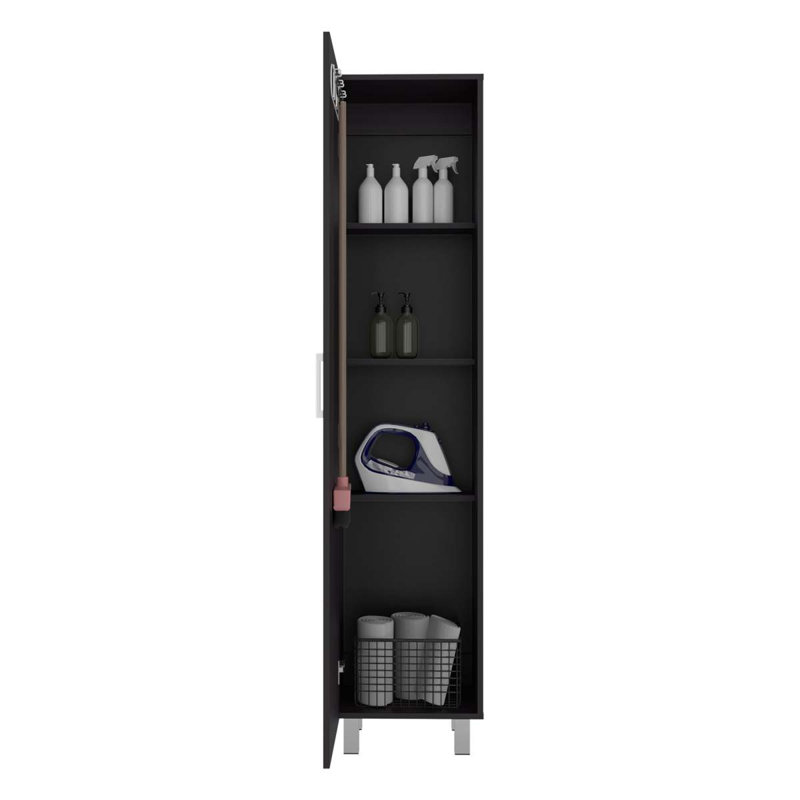 Wenge Storage Cabinet With Fixed Shelf, Wenge