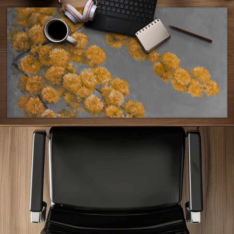 Golden wattle plant - 15.75"x31.50" Desk mat