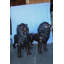 Paire de statues de lions géants en bronze de la collection Nifao, décorations majestueuses de la faune 78 po x 24 po x H 57 po