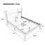Structure de lit plateforme Mid-Century moderne avec tête de lit tapissier, support de lattes en bois massif, aucun sommier requis, assemblage facile, pleine grandeur, naturel-129195168-129195171