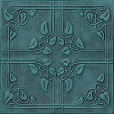 Ivy Leaves 1.6 ft. x 1.6 ft. Polystyrene Glue-up Ceiling Tile
