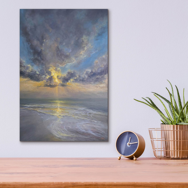  Art mural en verre «Serenity» par Joanne Parent, 12 po x 16 po