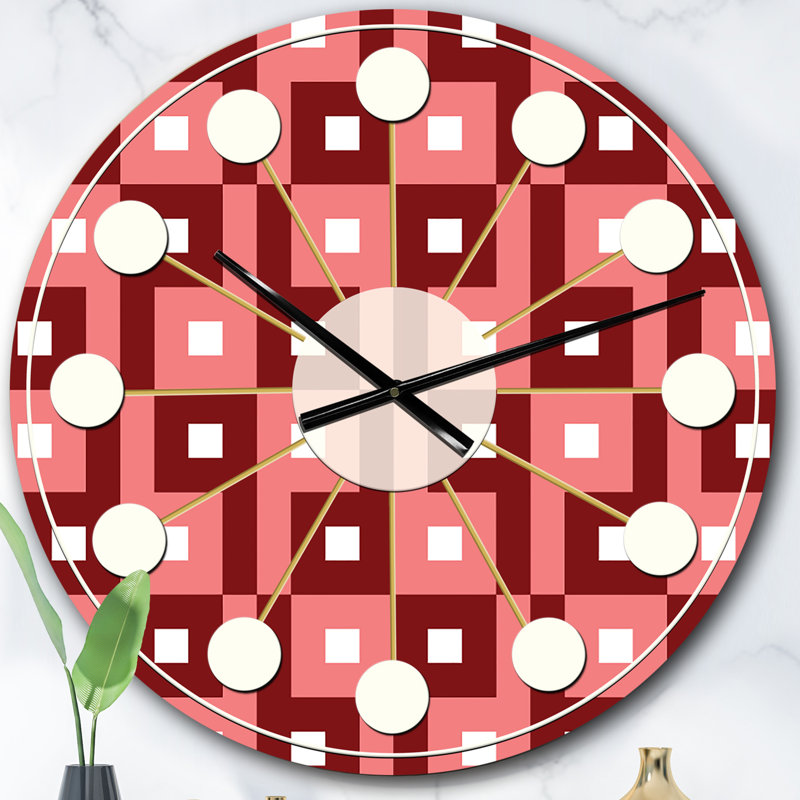 Horloge murale rétro Mid-Century, Surdimensionné