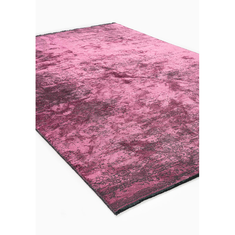 Deannette Abstract Hand Loom Indoor / Outdoor Area Rug, Rectangle 5'3" x 7'7"