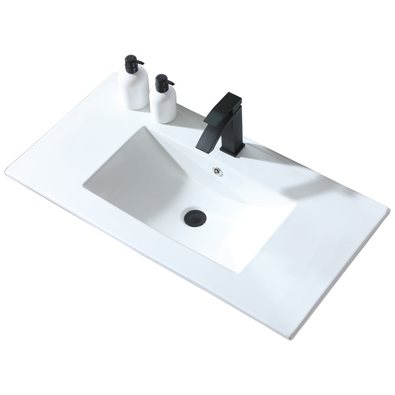 30'' Ceramic Single Bathroom Vanity Top with Sink