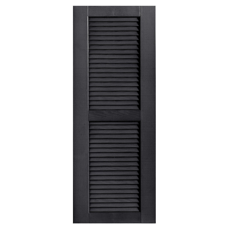 Paire de volets à persiennes droites, 70", 18 po, Noir