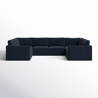 Deirdre Velvet U-Shaped Sectional Symmetrical