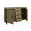 San Diego 2 Door 4 Drawer Sideboard Buffet. Solid Pine. Metal Reinforced Frame