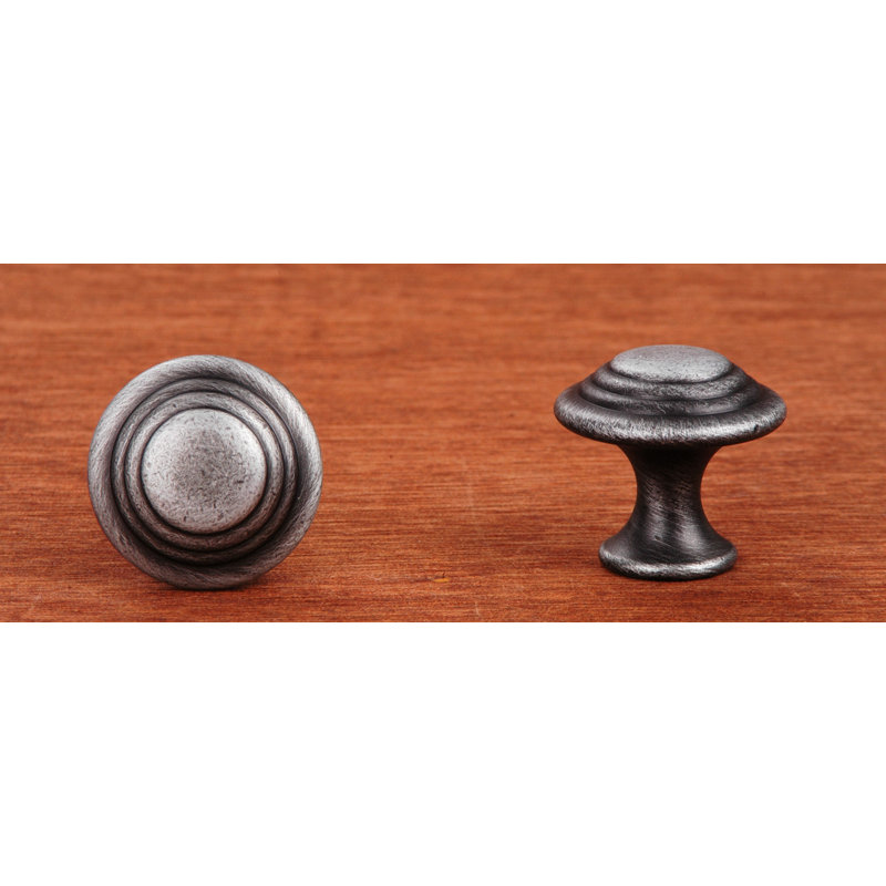 CK Series 1 1/4" Diameter Mushroom Knob, Distressed Nickel
