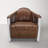 Pettengill Tufted Distressed Genuine Top Grain Leather Armchair-276744617