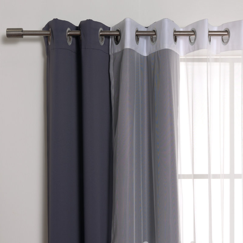 Brunonas Blackout Curtains / Drapes, 52"W x 84"L, Dark Gray