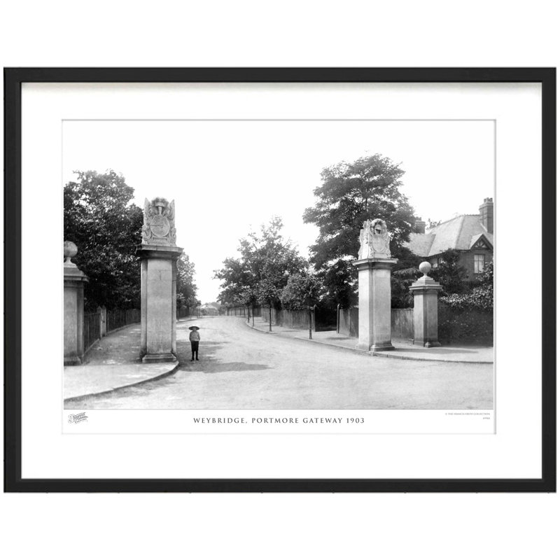 Weybridge, Portmore Gateway 1903 by Francis Frith - Single Picture Frame Print, 60cm H x 80cm W x 2.3cm D