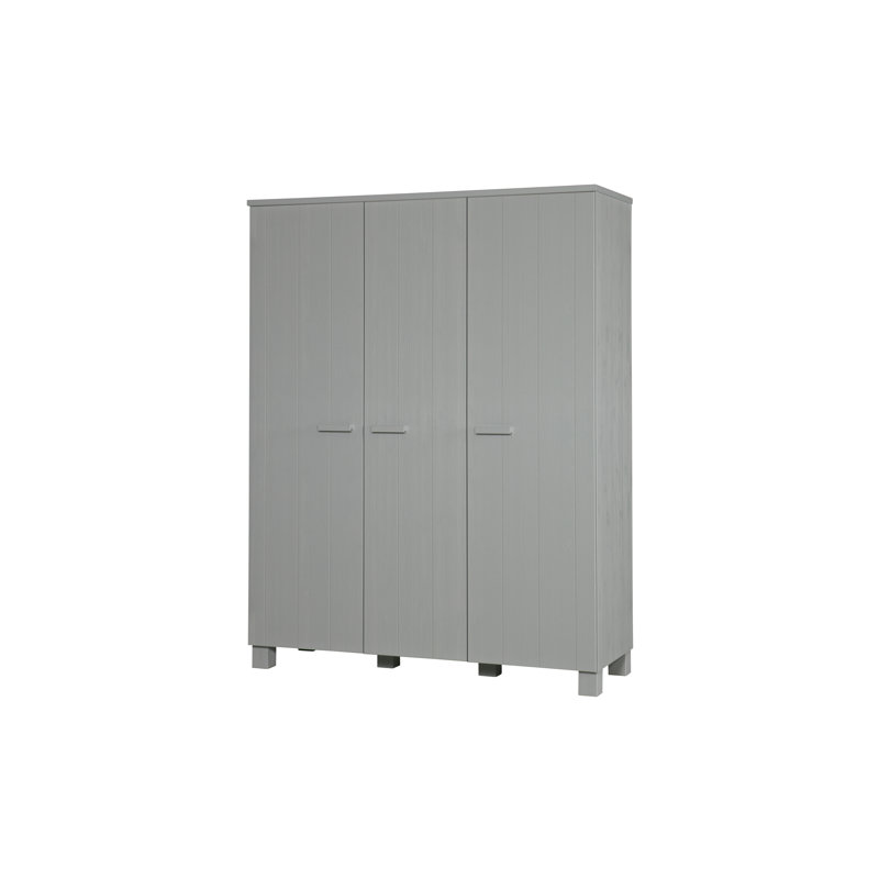 Dennis 3 Door Wardrobe, Grey