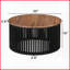 Acacia Wood Coffee Table Set for Living Room, Modern Round Design with Easy Assembly &amp; Versatile Use