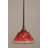 Stem Hung Mini Pendant With 10" Raspberry Crystal Glass-32464562