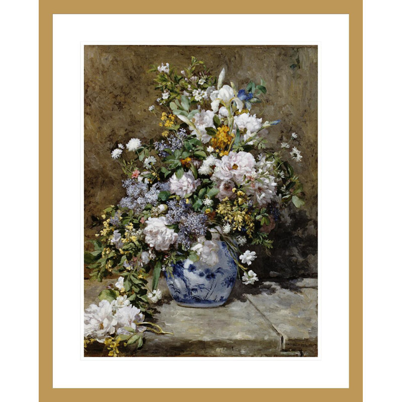 Spring Bouquet by Pierre-Auguste Renoir -Framed Giclee Print, 29.15" H x 23.5" W