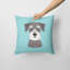 Coussin décoratif intérieur/extérieur schnauzer damier-14981629