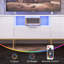 Fluted TV Stand, Glossy Media Console with Wave Pattern Buffet Cabinet-101453520-114022298