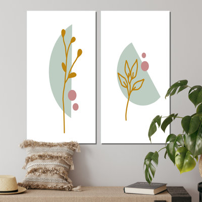 «Geometrics Abstract Scandinavian Design X», ensemble de 2 reproductions
