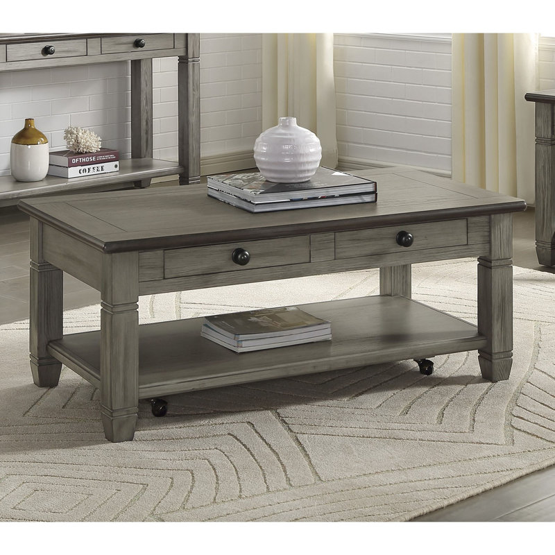 Console Nicoel, H 20 po x l 48 po x P 26 po, Gris antique