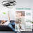 Hagensee 24" DIY Shade Modern Black Ceiling Fan with Light and Remote, 6-speed Reversible DC Motor, Flush Mount Fandelier for Bedrooms-1904533326