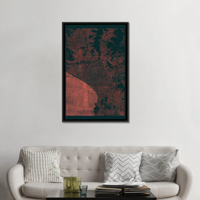 Lima Infrared Urban Blueprint Map by Hubert Roguski - Wrapped Canvas Graphic Art