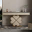 Console de style italien en pierre frittée.-12305579