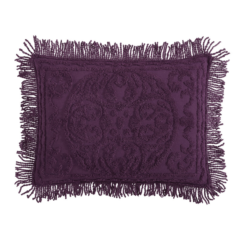 Taie décorative en chenille, Taie décorative standard, Aubergine